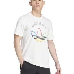 Adidas Originals White Regular Fit Logo Printed Sports T-Shirt-image-93