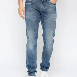 Being Human Dark Blue Slim Fit Distressed Jeans-picture-28