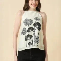 Allen Solly Beige Regular Fit Printed Top-picture-45