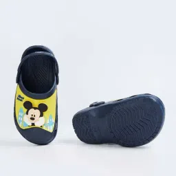 Fame Forever by Lifestyle Kids Navy & Yellow Back Strap Clogs image 5