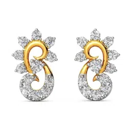 Joyalukkas 18k Yellow Gold & Diamond Stud Earrings for Girls-picture-25