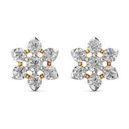 Joyalukkas 18k Yellow Gold & Diamond Stud Earrings for Girls-image-27