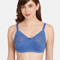 Rosaline by Zivame Blue Lace Wireless T-Shirt Bra-picture-21
