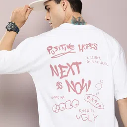 Kook N Keech Pure Cotton Typography Printed Drop-Shoulder Sleeves Oversized T-shirt-picture-16