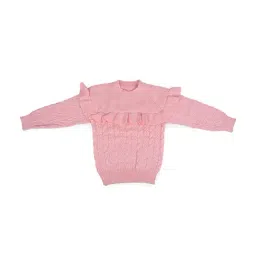 Baby Moo Kids Pink Textured Pattern Full Sleeves Sweater-picture-11