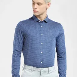 Jack & Jones Dark Blue Slim Fit Cotton Shirt-picture-43