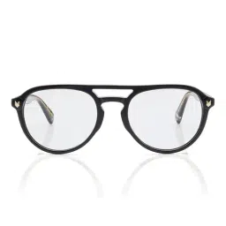 Shisen Fox Black Aviator Unisex Eye Frames image 2