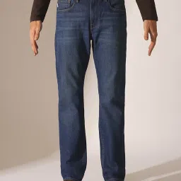 Selected Homme Blue Cotton Straight Fit Jeans image 5