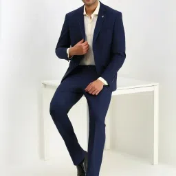Allen Solly Navy Slim Fit Two Piece Suit image 5