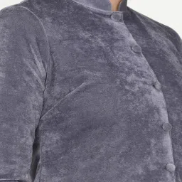 Kaanchie Nanggia Grey Velvet Jacket with Pant image 5