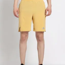 Adidas Beige Slim Fit Texture Sports Shorts-image-57