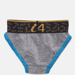 IC4 Boys Pack of 3 Grey Solid Basic Briefs 0KMB-G211P3 image 2