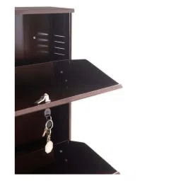 Delite Kom Powder Coated Coffee Wall Mounted Metal Shoe Rack ( 4 Shelves DIY) image 5