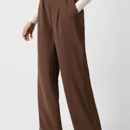 Van Heusen Brown Regular Fit Trousers image 3