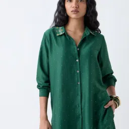 Utsa by Westside Green Embellished Tunic-image-24