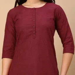 showoffff SHOWOFF Maroon Embroidered Kurta image 5