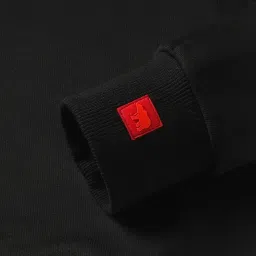 The Bear House Black Regular Fit Logo Printed Sweatshirt image 5