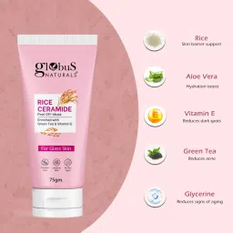 Globus Naturals Rice Ceramide Face Wash, Face Toner, Face Serum, Peel Off-Mask & Face Scrub Combo image 5