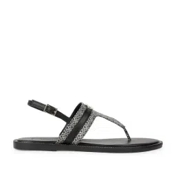 Bata Women's Black Back Strap Sandals image 2