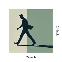 999Store Multicolor Canvas Walking Silhouette Wrapped Painting image 5