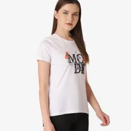 Mode by Red Tape White Cotton Crew T-Shirt image 3