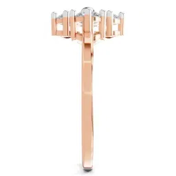 Sparkles 14k (585) Rose Gold Lab Grown Diamond 0.76 CT Starflower promise Ring image 4