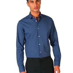 Selected Homme Blue Cotton Slim Fit Shirt-picture-18