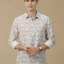 Linen Club Men Contemporary Ethnic Print Printed Slim Fit Casual Shirt image 1