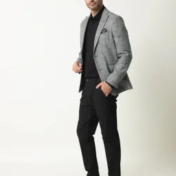 Rare Rabbit Green Tailored Fit Solid Blazer image 4