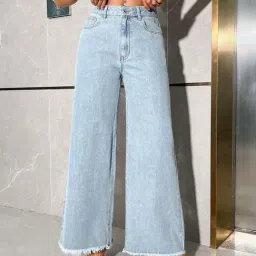 Kotty Blue High Rise Wide Leg Jeans-picture-35