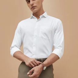 Code By Lifestyle White Slim Fit Printed Shirt-picture-38