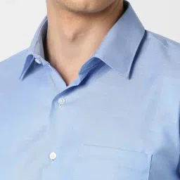 Van Heusen Blue Cotton Slim Fit Shirt image 4