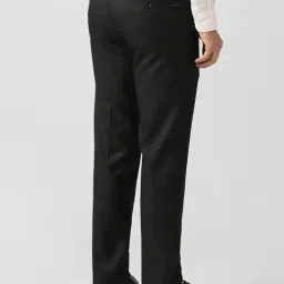 Van Heusen Black Slim Fit Texture Trousers image 2
