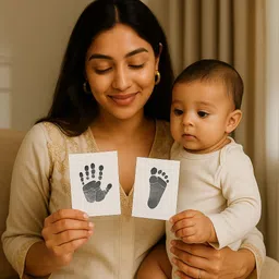 beliko Inkless Baby Handprint & Footprint Kit - Mess-Free for Newborns, Infants Religious Footprint image 5
