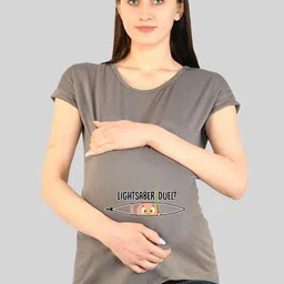 SillyBoom Graphic Printed Cotton Maternity T-shirt image 1