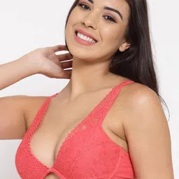 Inner Sense Pink Plunge Bra Medium Coverage Underwired Lightly Padded Sustainable image 5