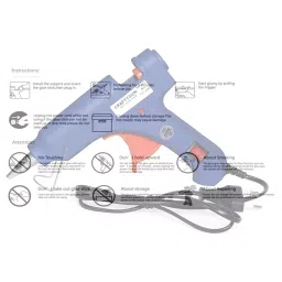 CRAFTYGUN 20 W Standard Temperature Glue Gun with 6 Sticks ON OFF Switch & Indicator 7 mm Stick Diameter Blue, BLMINI-20WWT-6-ST image 5
