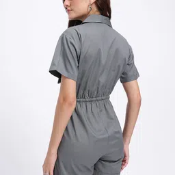 glitchez Relaxed Drip Flap-Pocketed Playsuit image 2