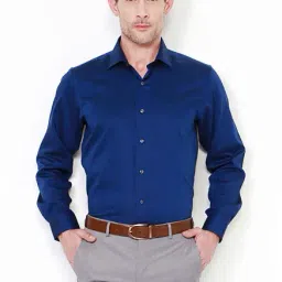 Van Heusen Blue Regular Fit Printed Cotton Shirt-picture-38