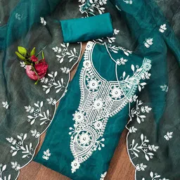 Maroosh Embroidered Organza Unstitched Dress Material-picture-15