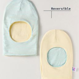 Ben Benny Interlock Knit Reversible Monkey Cap with Stripes Cream & White - Diameter 10.5 cm-picture-12