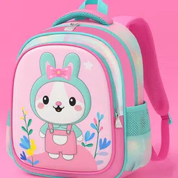 SYGA Kids Backpack Bunny's Bloom with Waterproof School Bag for 18 Months to 3 Years School Students (Light Pink & Green) - Height 12 Inch-picture-15