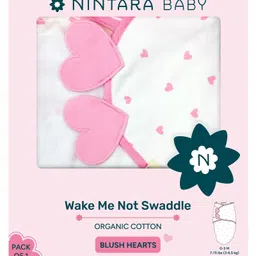 NINTARA BABY Wake Me Not Swaddle Wrap 100% Organic Cotton, Ultra-Soft Newborn Sleep Sack with Safe Velcro (0-3 Months)-picture-13