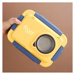 SCHOOLISH New Space Capsule compartmental Lunch Portable Lunch Box Compartments Meal Multi-layer Portable Space Capsule Bento Box- PACK OF 1- COLOR MAY VARY image 3