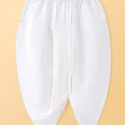 Babyoye Eco Conscious Full Sleeves Embroidered Kurta & Dhoti Set - Blue image 4