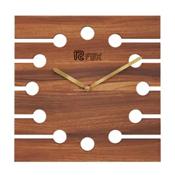 12 fox Brown Wooden Analogue Wall Clock-picture-22