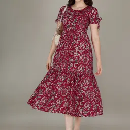 SupBir Women Printed Maternity Anarkali Kurta image 2