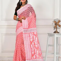 Crochetin Woven Design Jamdani Saree-picture-40