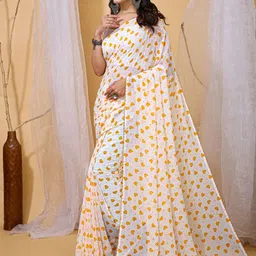 PRISHA FASHION Woven Design Poly Georgette Banarasi Saree image 3