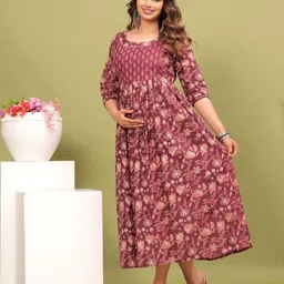 Queens Closet Women Ethnic Motifs Printed Anarkali Kurta image 4